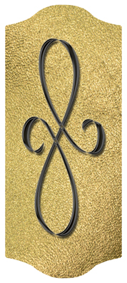 DARAY-C-601-BK-SH-GD Black Scroll Shimmer Gold